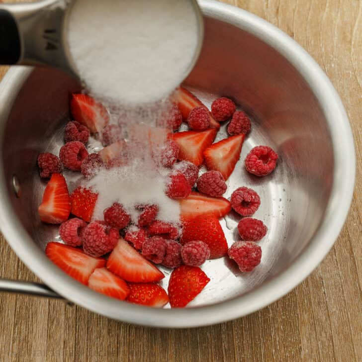 Panna Cotta is a quick and easy Italian dessert. The fresh berry sauce gives every creamy spoonful the perfect balance of sweet and tangy. Berries combined with sugar