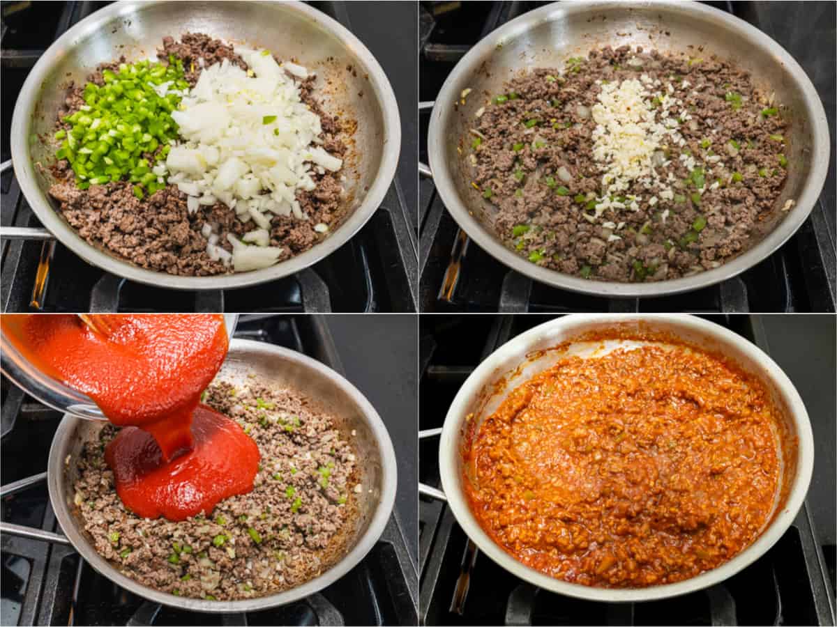 The BEST homemade sloppy joes recipe that is easy to make and loaded with flavors from the rich and flavorful tomato sauce. Step by step collage of how to make homemade sloppy joes from scratch.