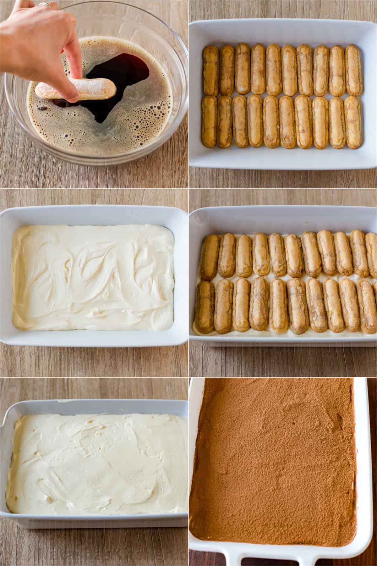 The best Classic Italian Tiramisu recipe with layers of coffee-soaked ladyfingers & decadent cream is so easy! Try my no-bake dessert recipe! Step by step photos how to make Italian Tiramisu in a casserole dish